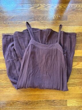 Marshalls Brown linen tiered Dress